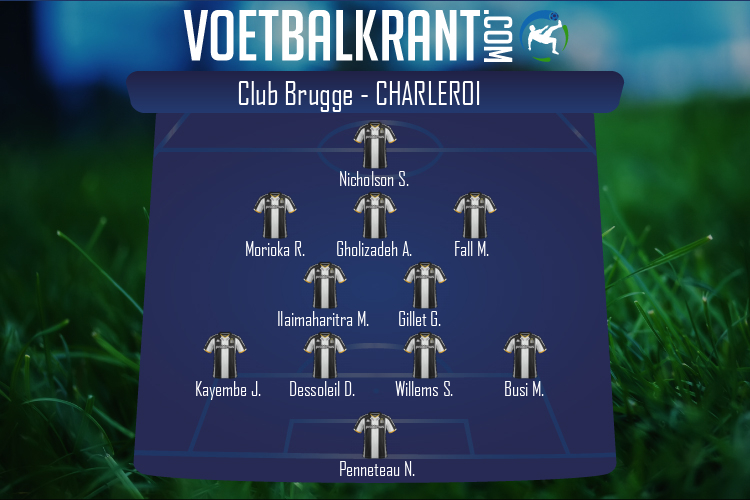 Opstelling Charleroi | Club Brugge - Charleroi (08/08/2020)
