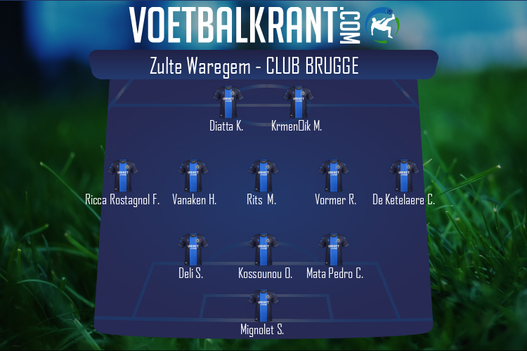 Opstelling Club Brugge | Zulte Waregem - Club Brugge (20/09/2020)