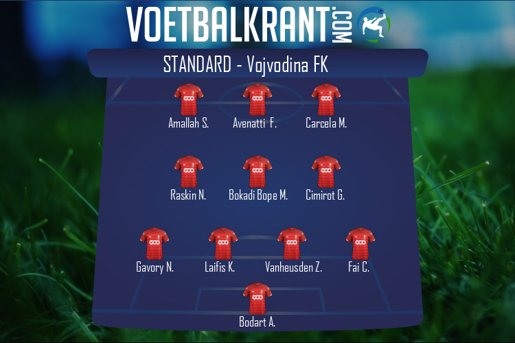 Opstelling Standard | Standard - Vojvodina FK (24/09/2020)