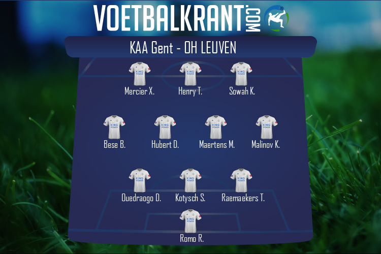 Opstelling OH Leuven | KAA Gent - OH Leuven (26/09/2020)