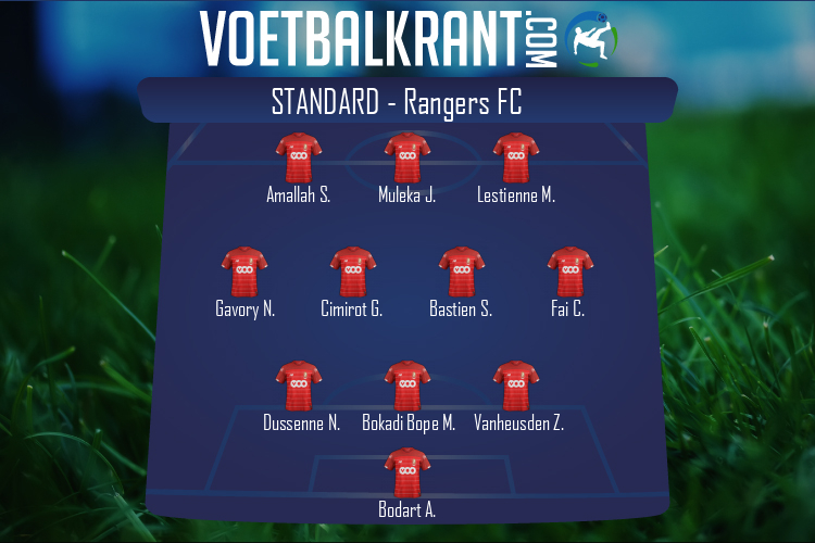 Opstelling Standard | Standard - Rangers FC (22/10/2020)