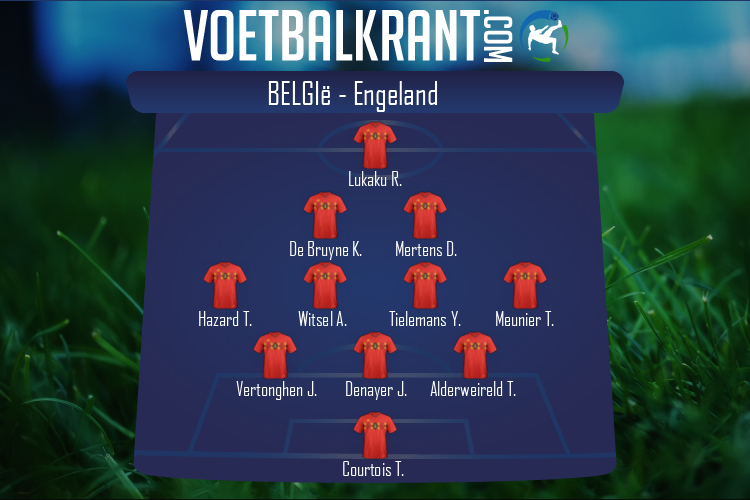 Opstelling België | België - Engeland (15/11/2020)
