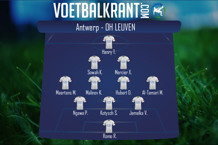 Opstelling OH Leuven | Antwerp - OH Leuven (30/11/2020)