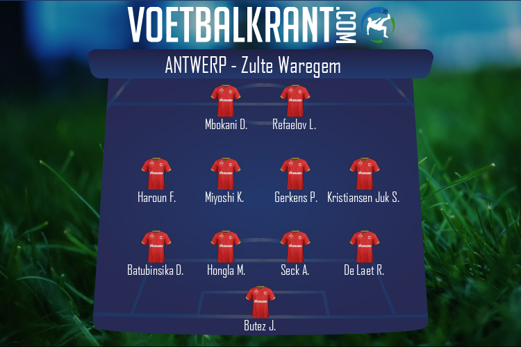 Opstelling Antwerp | Antwerp - Zulte Waregem (16/12/2020)