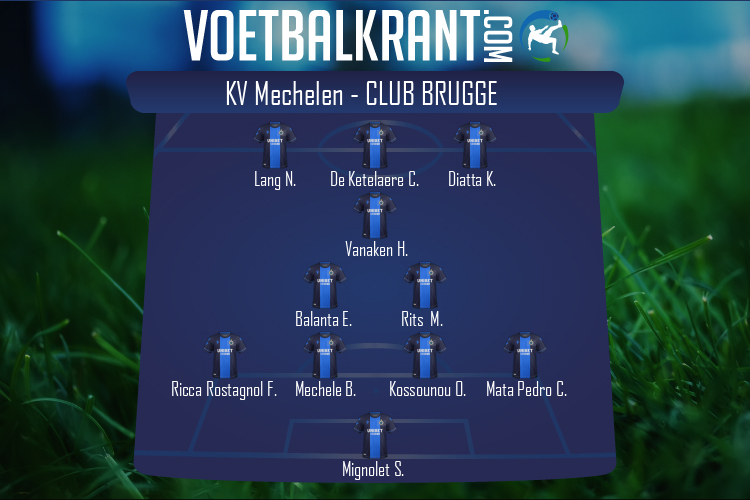 Opstelling Club Brugge | KV Mechelen - Club Brugge (17/12/2020)