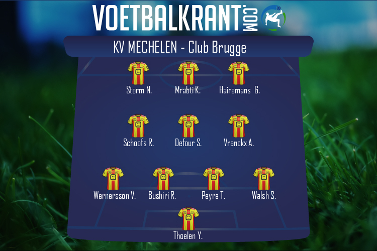 Opstelling KV Mechelen | KV Mechelen - Club Brugge (17/12/2020)