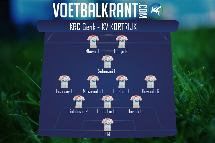 Opstelling KV Kortrijk | KRC Genk - KV Kortrijk (19/12/2020)