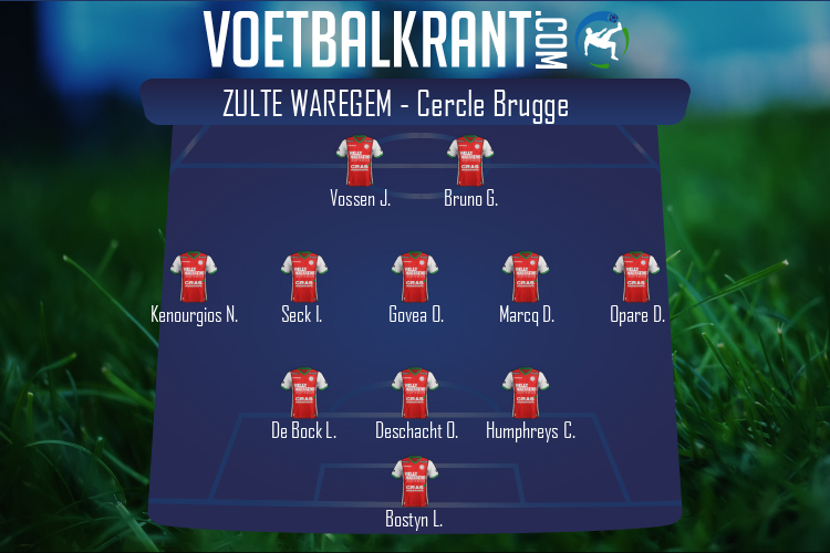 Opstelling Zulte Waregem | Zulte Waregem - Cercle Brugge (26/12/2020)