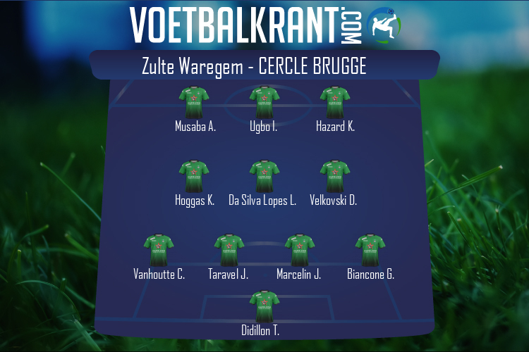 Opstelling Cercle Brugge | Zulte Waregem - Cercle Brugge (26/12/2020)