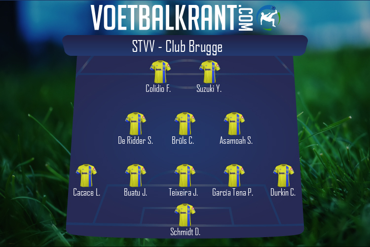 Opstelling STVV | STVV - Club Brugge (10/01/2021)