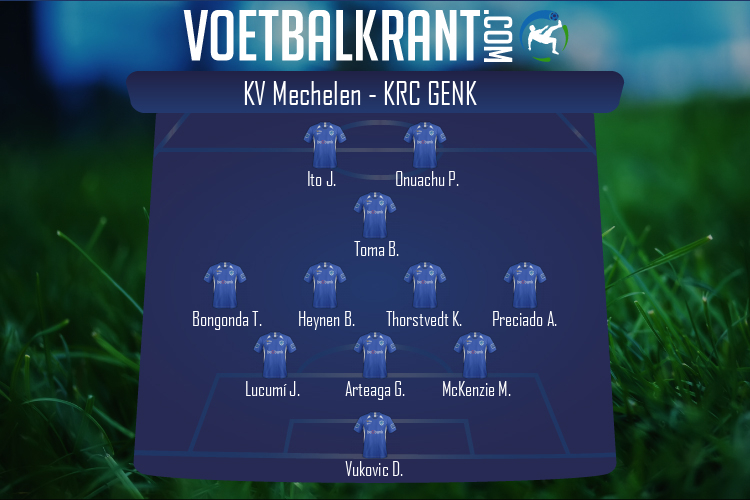 Opstelling KRC Genk | KV Mechelen - KRC Genk (30/01/2021)