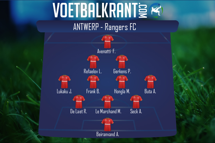 Opstelling Antwerp | Antwerp - Rangers FC (18/02/2021)