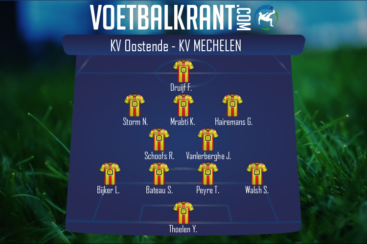 Opstelling KV Mechelen | KV Oostende - KV Mechelen (27/02/2021)