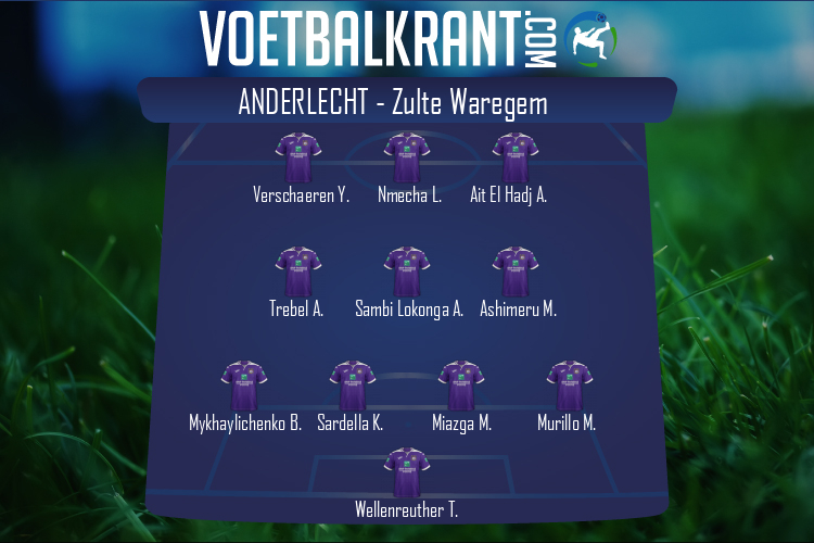 Opstelling Anderlecht | Anderlecht - Zulte Waregem (21/03/2021)