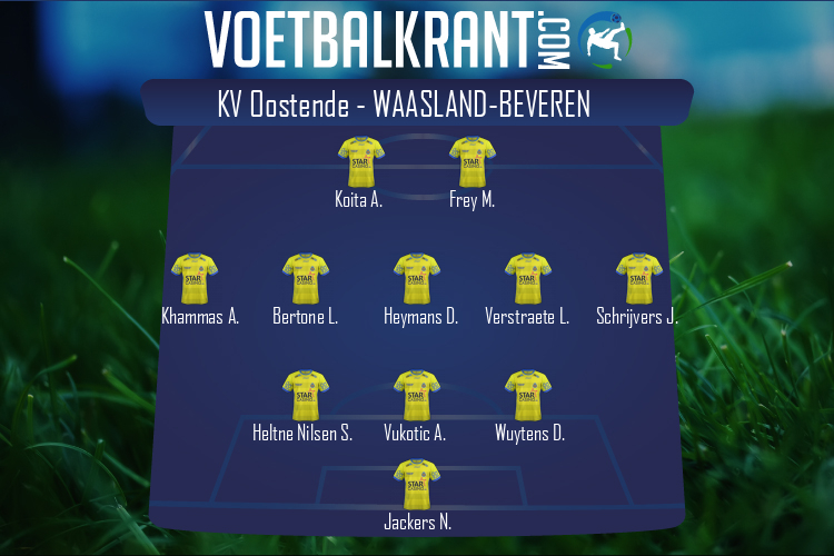 Opstelling SK Beveren | KV Oostende - SK Beveren (03/04/2021)