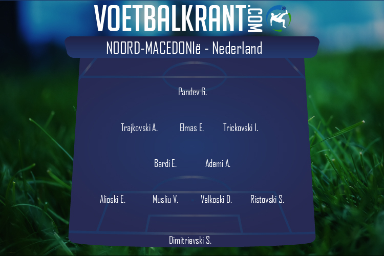 Opstelling Noord-Macedonië | Noord-Macedonië - Nederland (21/06/2021)