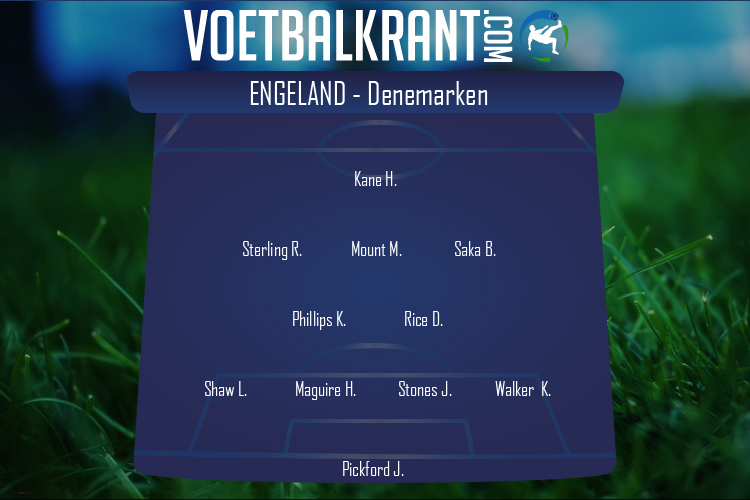 Opstelling Engeland | Engeland - Denemarken (07/07/2021)