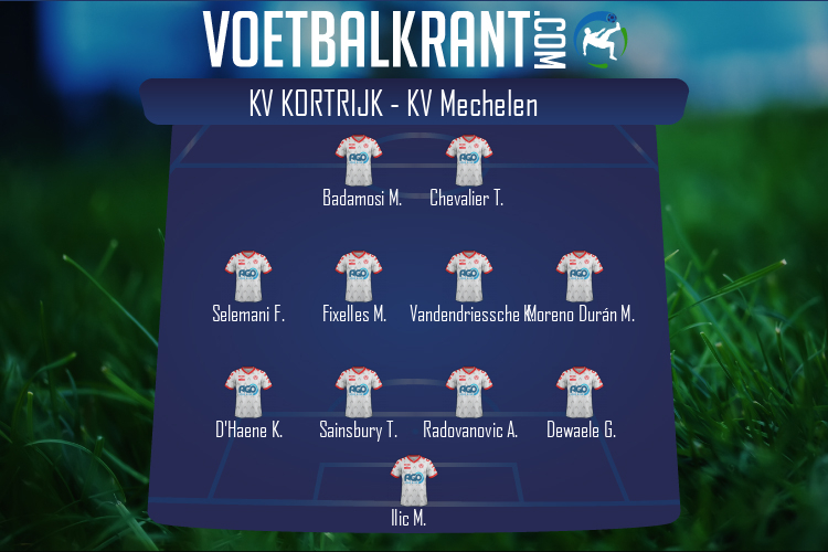 Opstelling KV Kortrijk | KV Kortrijk - KV Mechelen (27/08/2021)