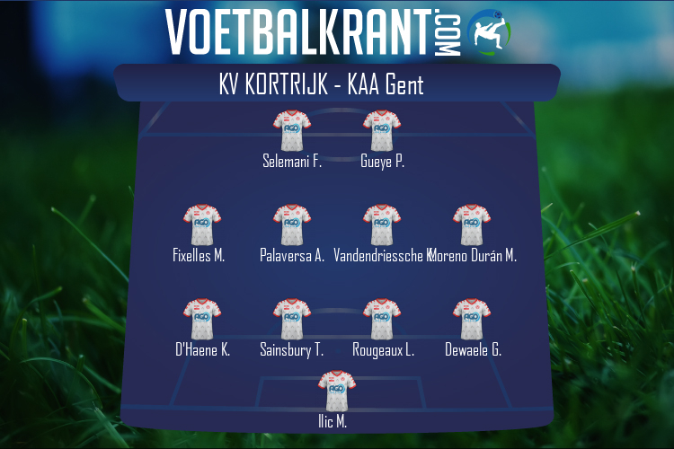 Opstelling KV Kortrijk | KV Kortrijk - KAA Gent (19/09/2021)