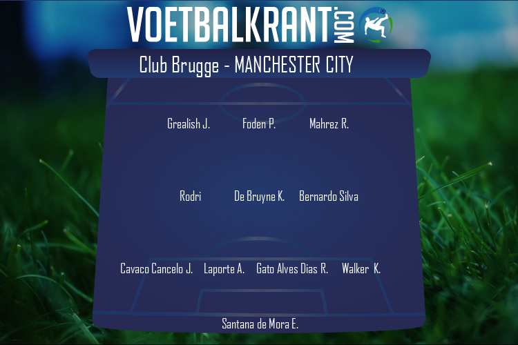 Opstelling Manchester City | Club Brugge - Manchester City (19/10/2021)