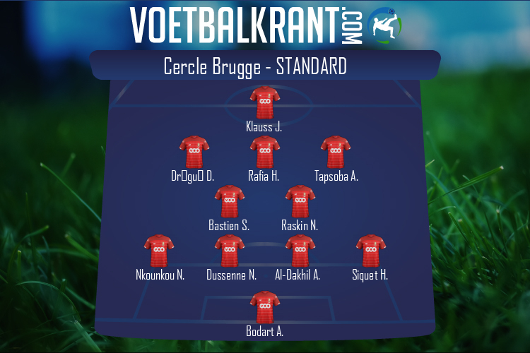 Opstelling Standard | Cercle Brugge - Standard (23/10/2021)