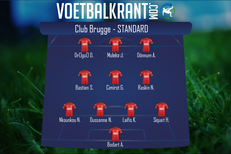 Opstelling Standard | Club Brugge - Standard (07/11/2021)