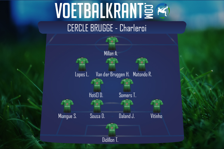 Opstelling Cercle Brugge | Cercle Brugge - Charleroi (20/11/2021)