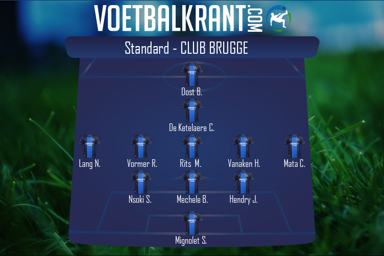 Opstelling Club Brugge | Standard - Club Brugge (23/01/2022)