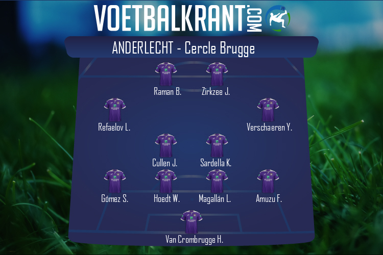 Opstelling Anderlecht | Anderlecht - Cercle Brugge (26/01/2022)