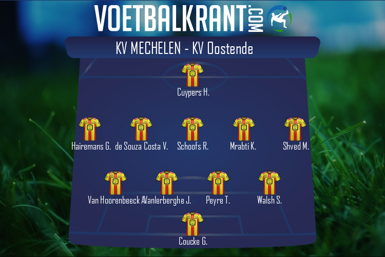 Opstelling KV Mechelen | KV Mechelen - KV Oostende (12/02/2022)