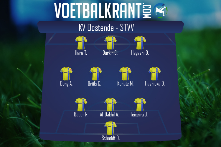 Opstelling STVV | KV Oostende - STVV (26/02/2022)