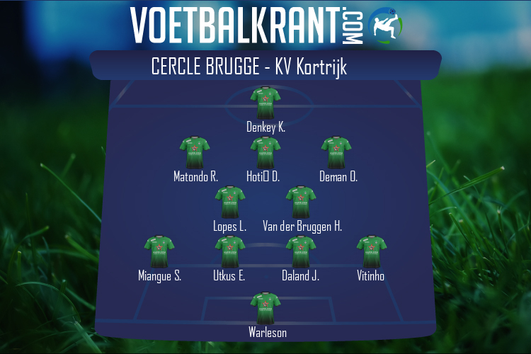 Opstelling Cercle Brugge | Cercle Brugge - KV Kortrijk (12/03/2022)