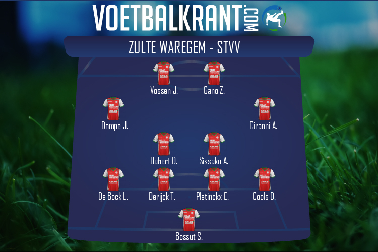Opstelling Zulte Waregem | Zulte Waregem - STVV (02/04/2022)
