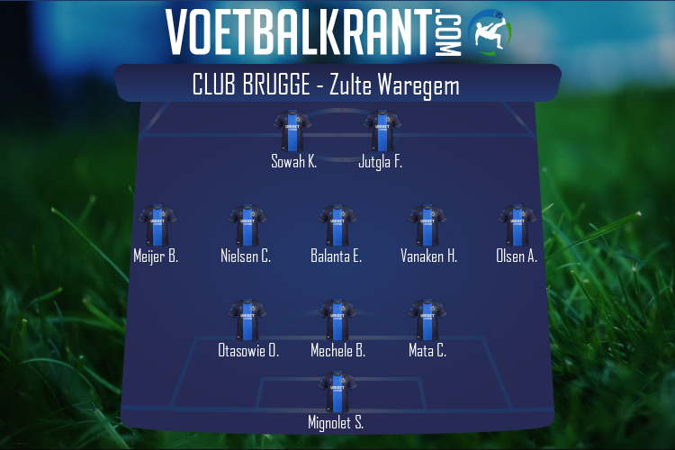 Opstelling Zulte Waregem | Club Brugge - Zulte Waregem (05/08/2022)