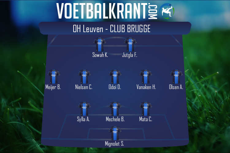 Opstelling Club Brugge | OH Leuven - Club Brugge (14/08/2022)