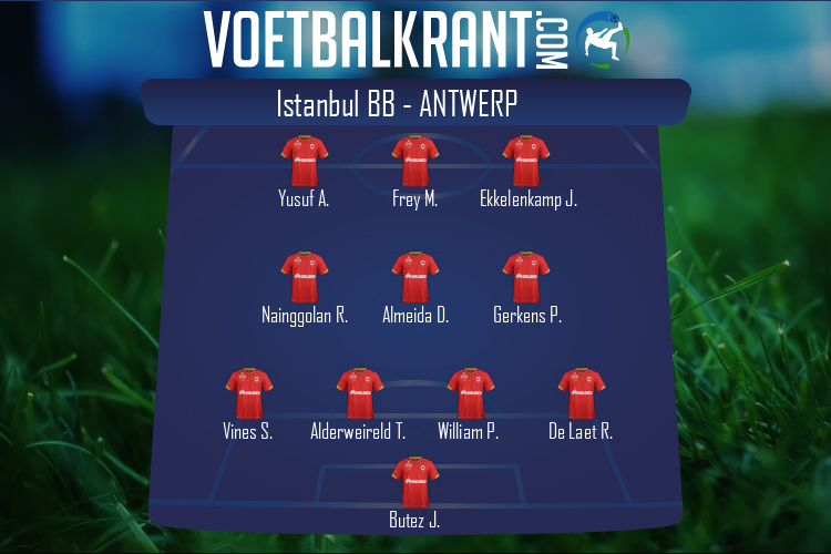 Opstelling Antwerp | Istanbul Basaksehir FK - Antwerp (18/08/2022)