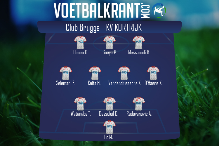 Opstelling KV Kortrijk | Club Brugge - KV Kortrijk (21/08/2022)