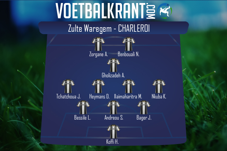 Opstelling Charleroi | Zulte Waregem - Charleroi (21/08/2022)