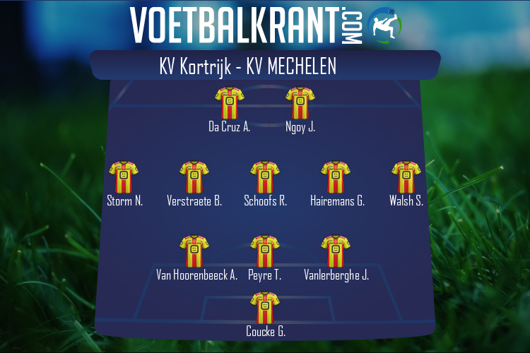 Opstelling KV Mechelen | KV Kortrijk - KV Mechelen (10/09/2022)