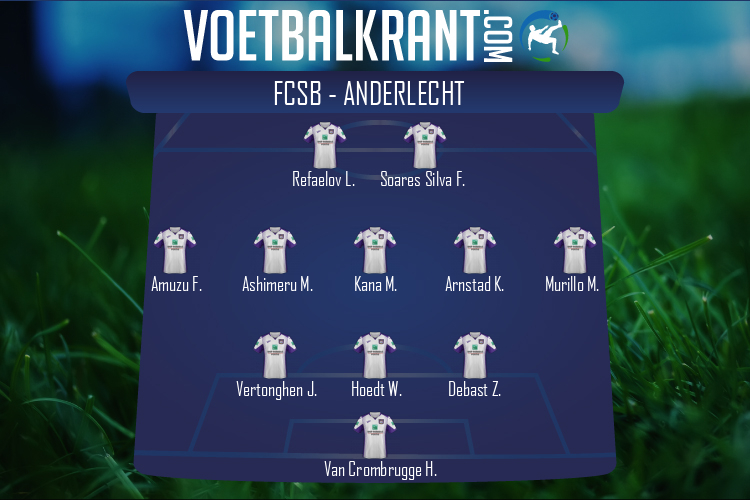 Opstelling Anderlecht | FCSB - Anderlecht (15/09/2022)