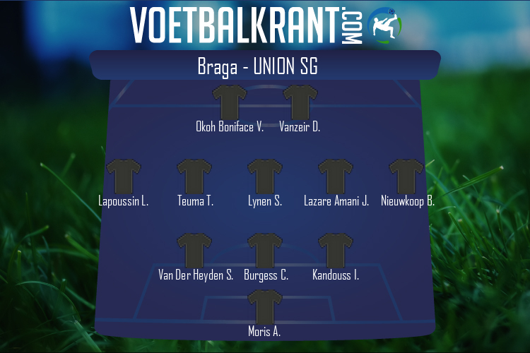 Opstelling Union SG | Braga - Union SG (06/10/2022)