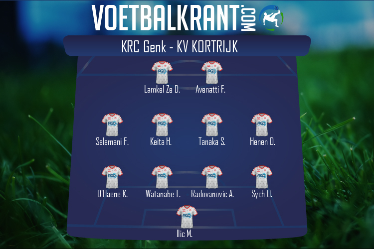 Opstelling KV Kortrijk | KRC Genk - KV Kortrijk (08/10/2022)