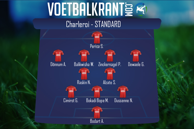 Opstelling Standard | Charleroi - Standard (09/10/2022)