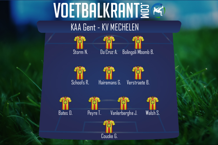 Opstelling KV Mechelen | KAA Gent - KV Mechelen (16/10/2022)