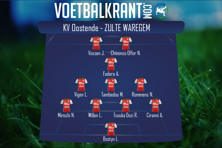 Opstelling Zulte Waregem | KV Oostende - Zulte Waregem (23/10/2022)