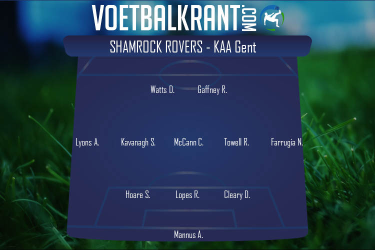 Opstelling Shamrock Rovers | Shamrock Rovers - KAA Gent (27/10/2022)