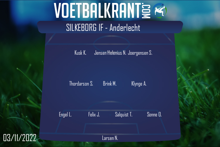 Opstelling Silkeborg IF | Silkeborg IF - Anderlecht (03/11/2022)