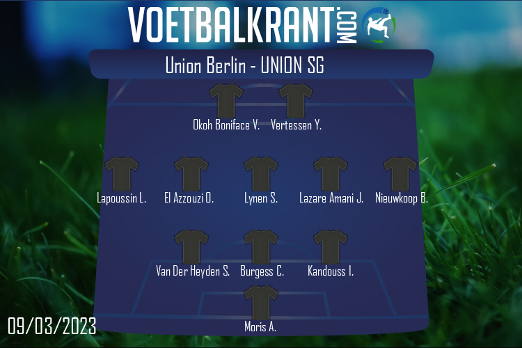 Opstelling Union SG | Union Berlin - Union SG (09/03/2023)