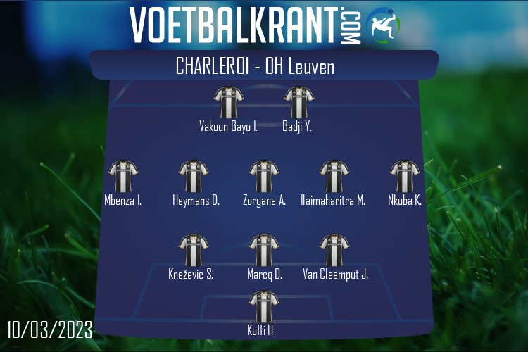 Opstelling Charleroi | Charleroi - OH Leuven (10/03/2023)