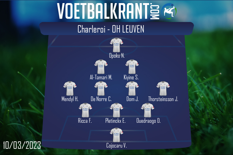 Opstelling OH Leuven | Charleroi - OH Leuven (10/03/2023)
